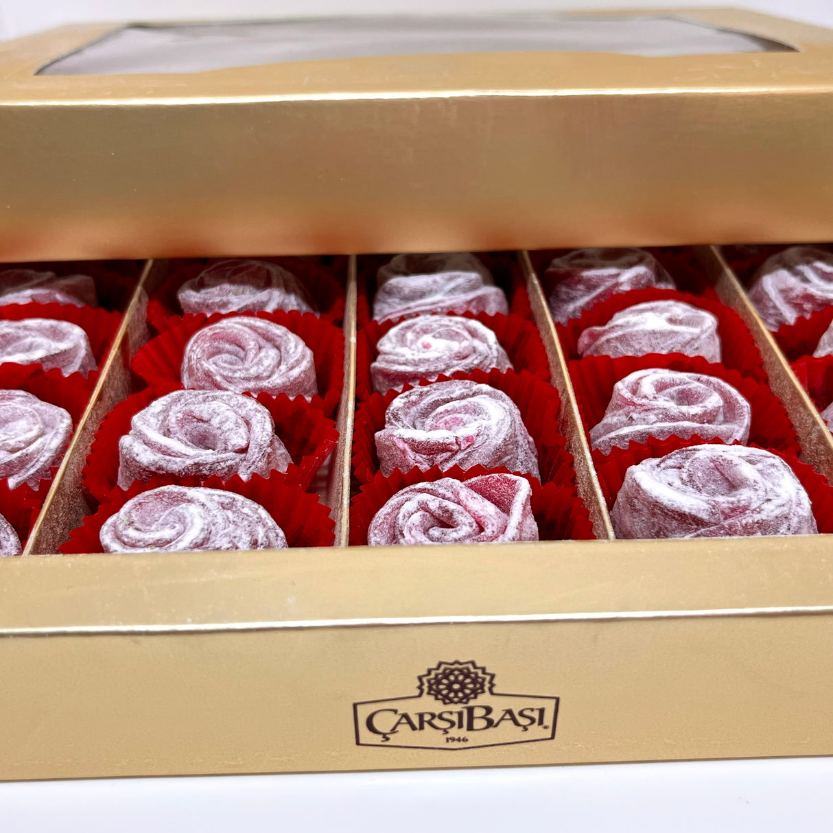 Carsibasi Premium Artisan Gluten-Free Rose Turkish Delight - 600g Gift Box
