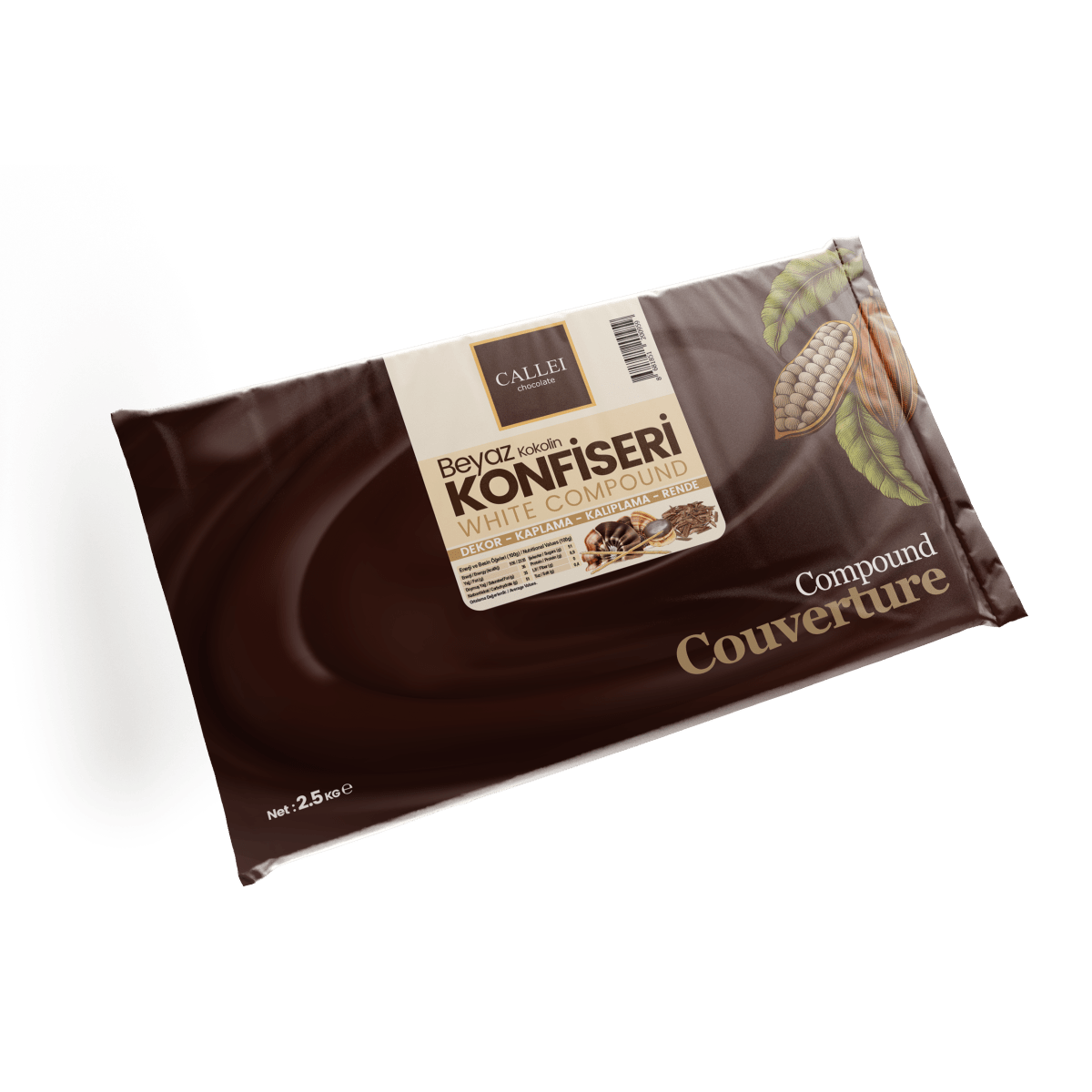 Callei Professional White Confectionery Chocolate Compound - 2.5kg - TryAladdin