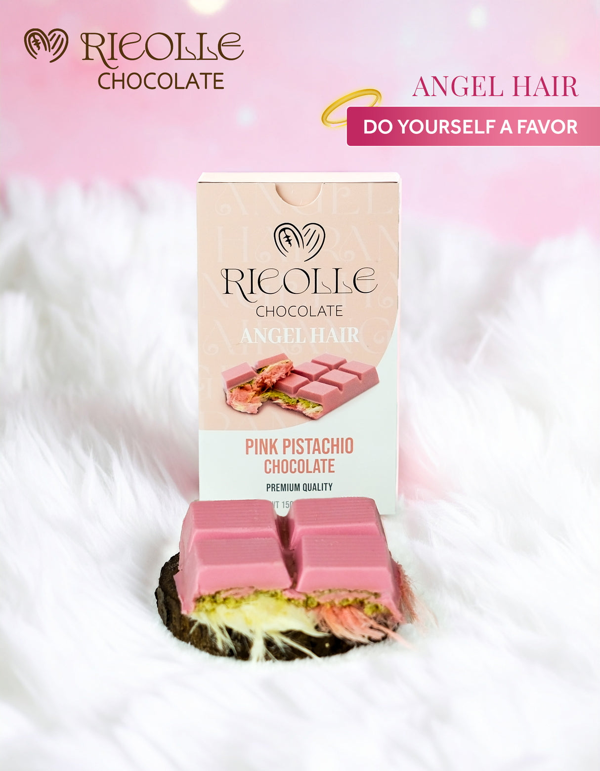 Ricolle Angel Hair Pink Pistachio Chocolate