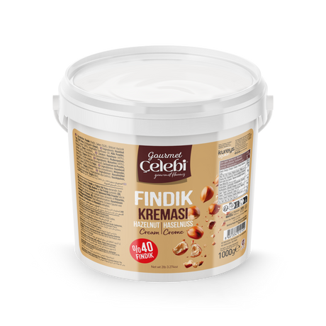 Celebiogullari Professional Hazelnut Cream (40% Hazelnut) - 500g, 1kg & 5kg Buckets