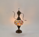 HND Handicraft | Handmade Glass Mosaic Desk Lamp, Mosaic Colors Teapot Design - TryAladdin