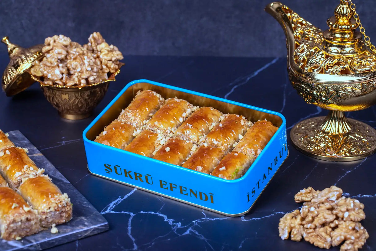 Sukru Efendi 1935 | Ankara Burma Turkish Baklava with Walnut in Gift Metal Box - TryAladdin