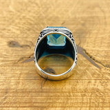 Aquamarine Square Ring - TryAladdin