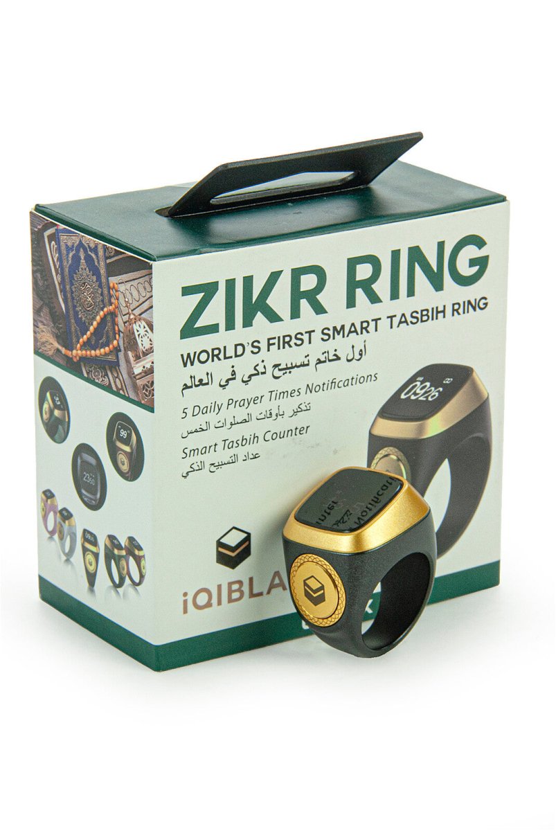 Azan Reader Digital Ring Tasbih Dhikrmatik - Black - TryAladdin