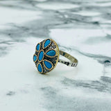 Istanbul Jewelry | Turquoise Ottoman Style Handmade Silver Ring - TryAladdin