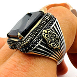 Black Onyx Big Stone Men's Ring - TryAladdin