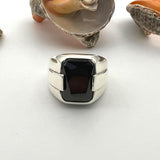 Black Onyx Men's Silver Ring - TryAladdin