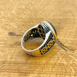 Black Onyx Signet Silver Ring - TryAladdin