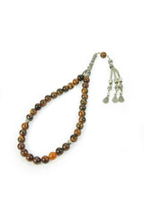 Brown Natural Tiger Eye Stone Prayer Beads, 33 Beads - TryAladdin