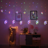 Crescent and Star Decorative Curtain LED - TryAladdin