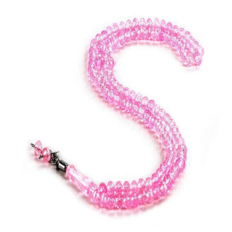 Crystal Appearance 99 Beads Hajj Umrah Gift Tasbih (10 Pieces) - Pink - TryAladdin