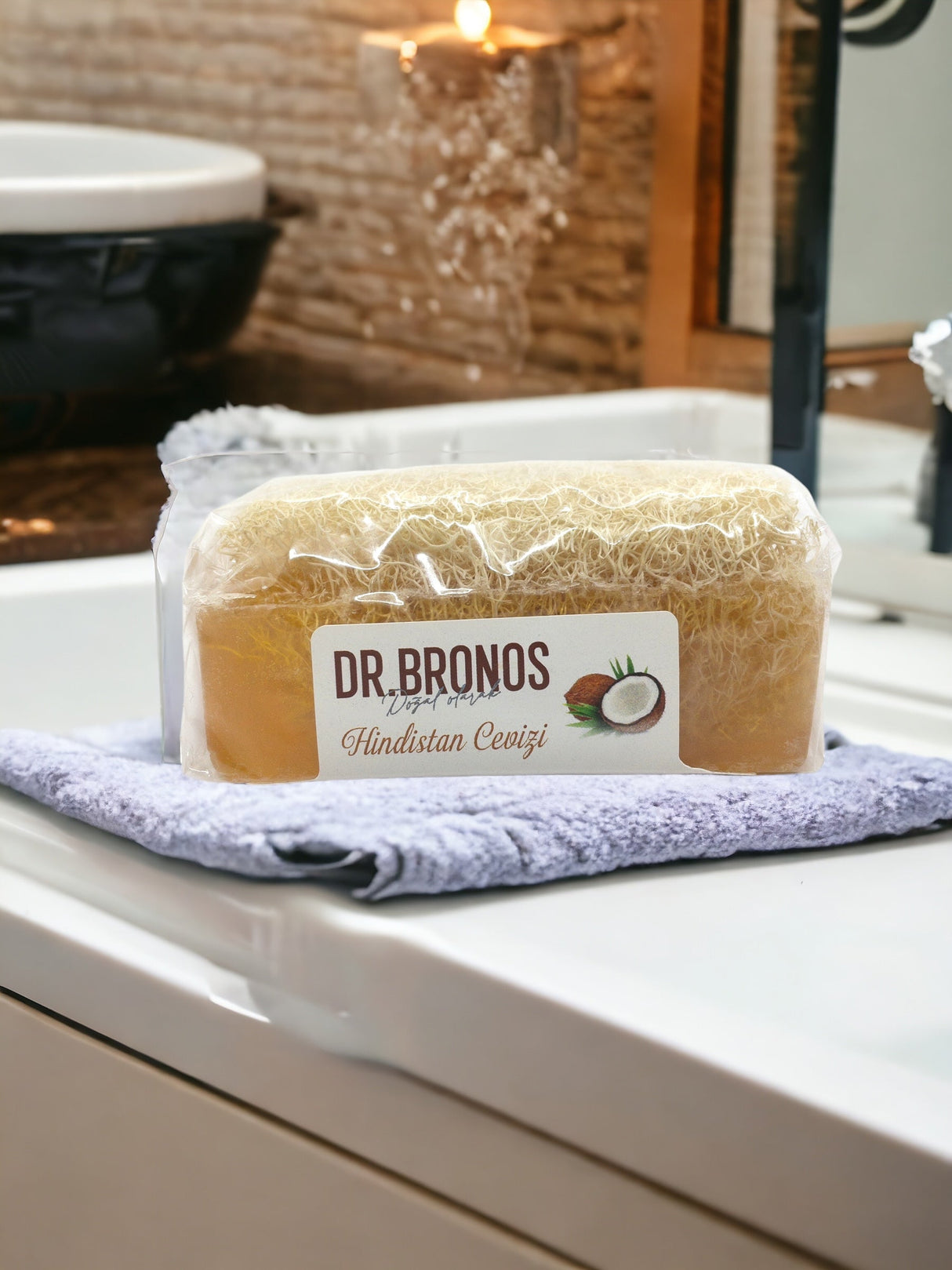 Dr. Bronos | Coconut Soap with Natural Pumpkin Loofah - TryAladdin