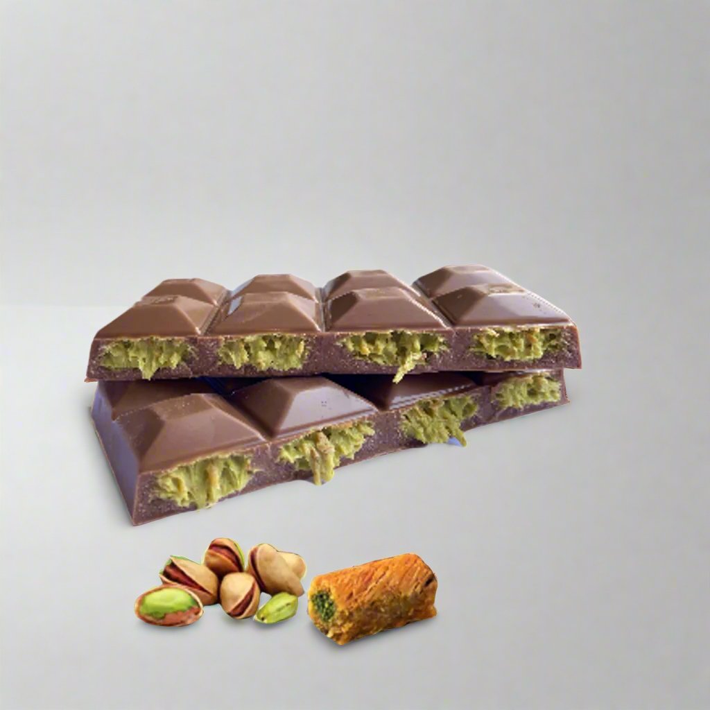 Antep Pistachio & Kadayif Dubai Chocolate Bar - Unique Middle Eastern Delight - TryAladdin