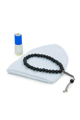 Essence, Prayer Hat and Prayer Beads Men's Hajj Umrah Gift Set - TryAladdin