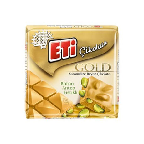 Eti Gold Square Chocolate with Pistachio - TryAladdin