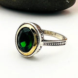 Green Emerald Oval Ring - TryAladdin