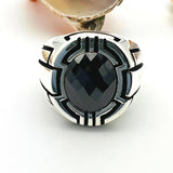 Handmade Black Onyx Stone Men's Ring - TryAladdin