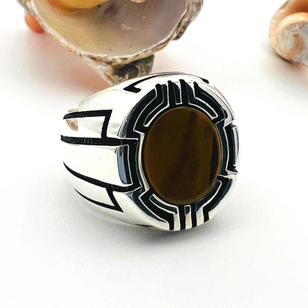 Handmade Black Onyx Stone Men's Ring - TryAladdin