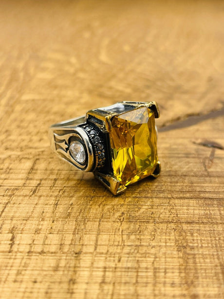 Handmade Women's Citrine Ring - TryAladdin