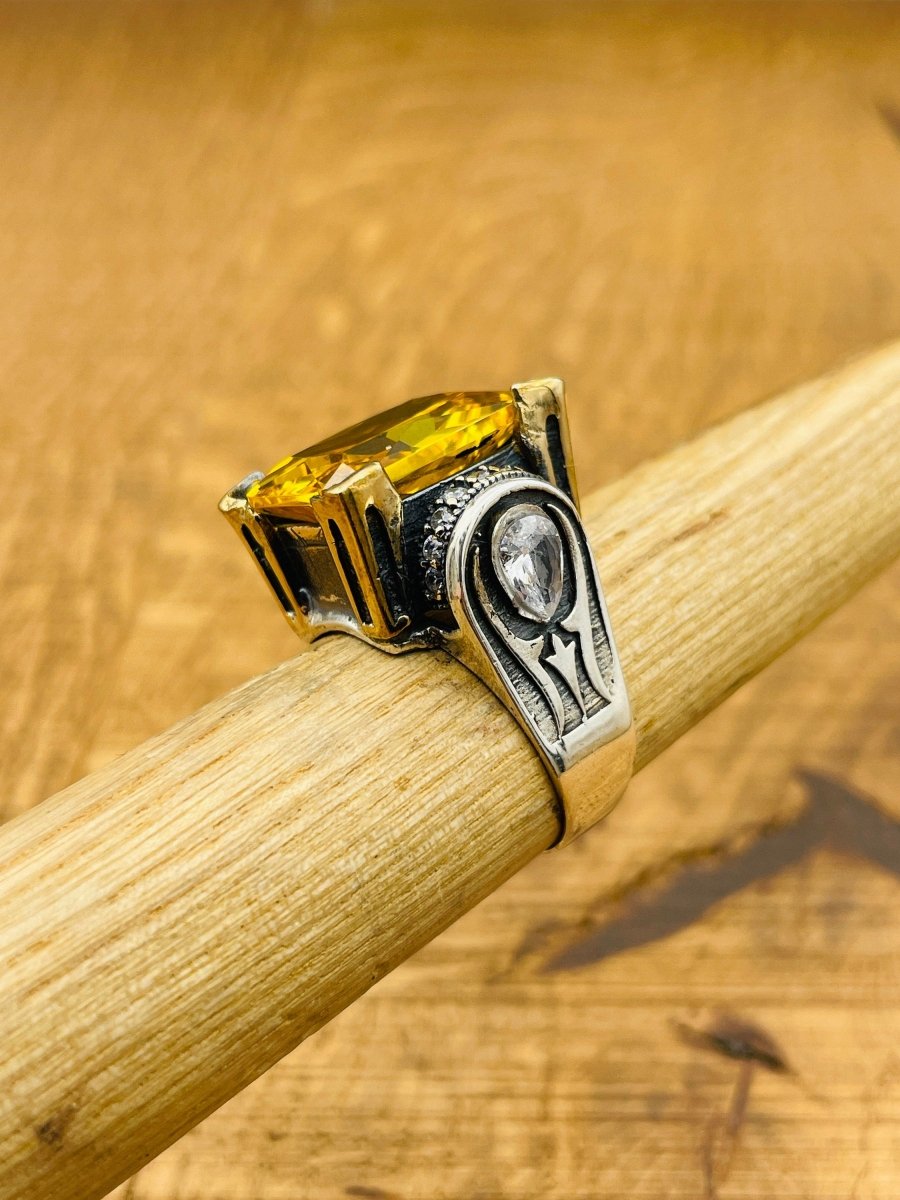 Handmade Women's Citrine Ring - TryAladdin