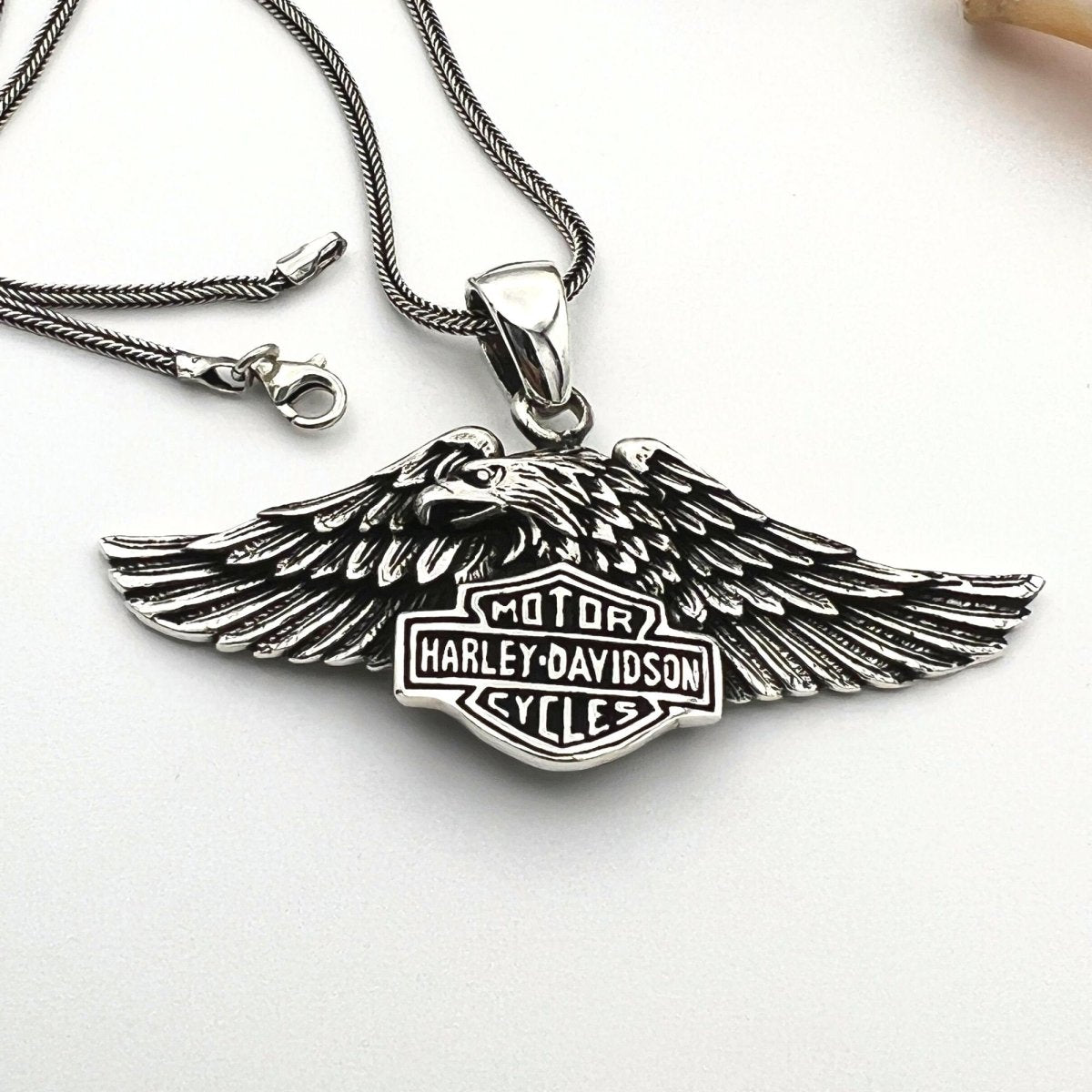 Harley Davidson 925 Sterling Silver Necklace - TryAladdin