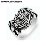 Harley Davidson 925K Sterling Silver Ring - TryAladdin