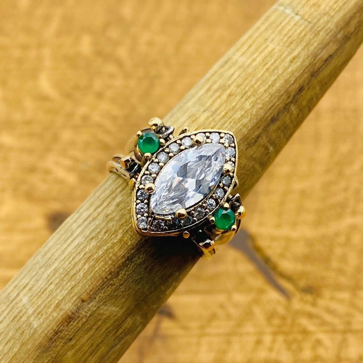 Multi Stone Reversible Ring, White Zircon and Zultanite - TryAladdin