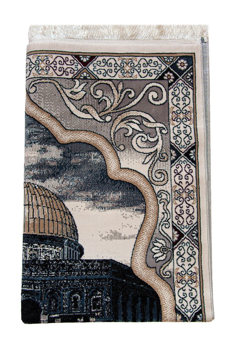 Jerusalem Patterned Luxury Dowry Carpet Type Woven Prayer Rug - TryAladdin