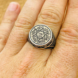 King Solomon Seal Silver Ring - TryAladdin