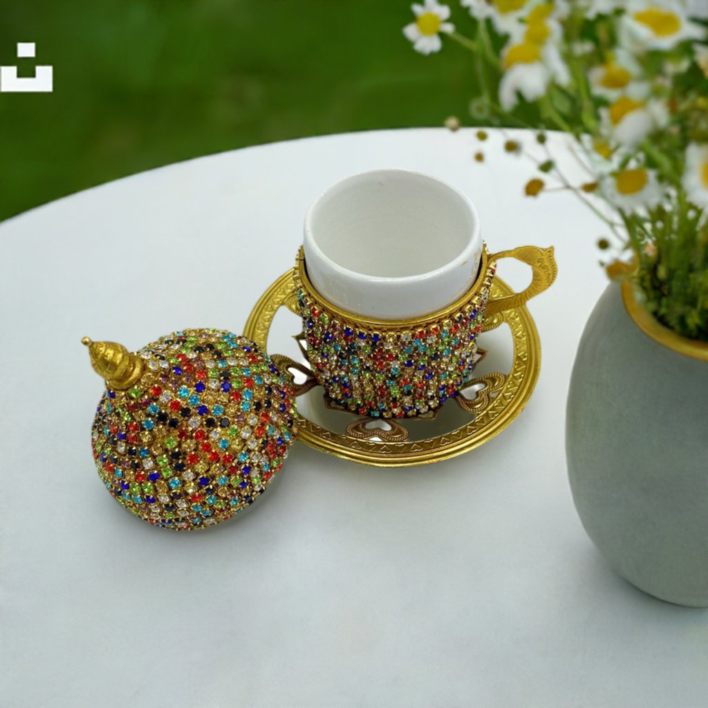 Lavina | Turkish Coffee Cup With Bead Design - TryAladdin