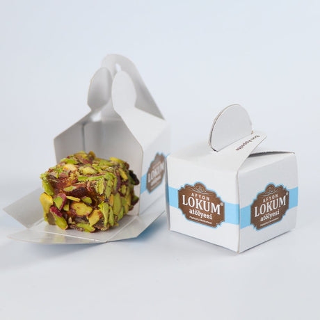 Lokum Atolyesi | Honey Turkish Delight Covered with Pistachio (In 10 Single Boxes) - TryAladdin