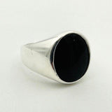 Men's Black Onyx Silver Ring - TryAladdin