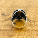 Men's Black Zircon Compass Ring - TryAladdin