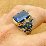 Men's Blue Sapphire Ring - TryAladdin