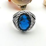 Men's Blue Sapphire Stone Ring - TryAladdin