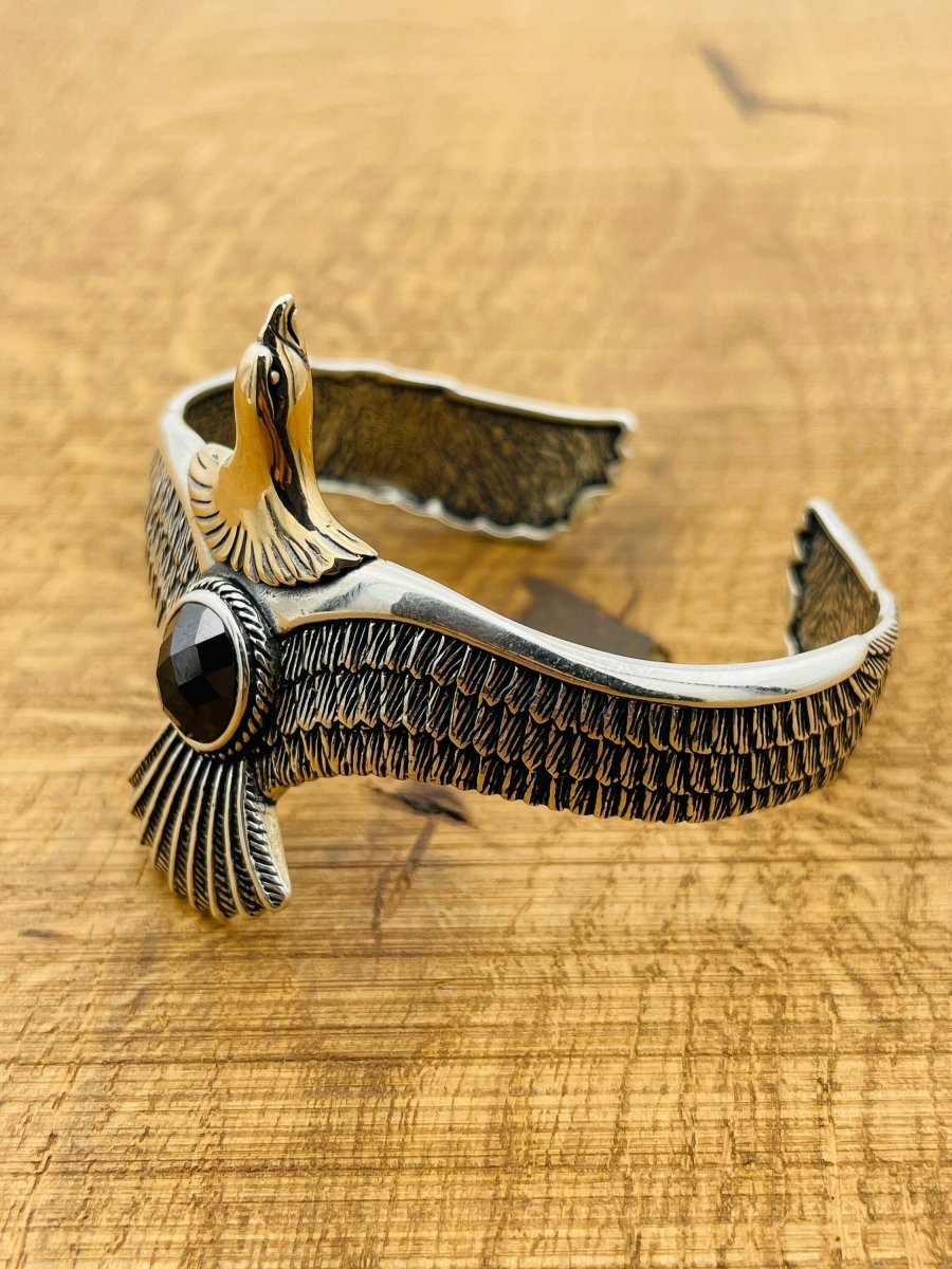 Men's Eagle Adjustable Silver Bracelet - TryAladdin