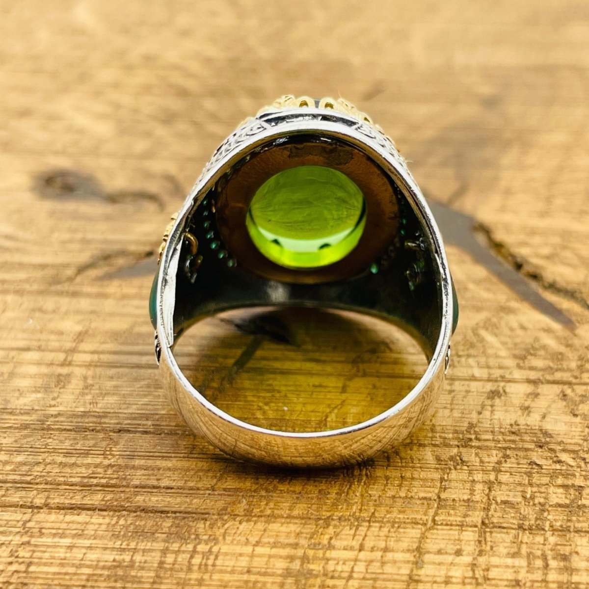 Men's Green Topaz Ring - TryAladdin