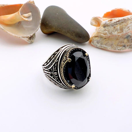 Men's Handmade Onyx Ring - TryAladdin