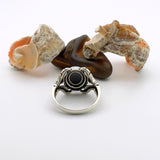 Men's Handmade Onyx Silver Ring - TryAladdin