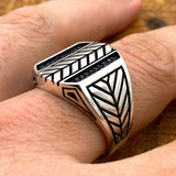 Men’s Micro Onyx Silver Ring - TryAladdin