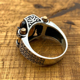 Men's Multi Stone Silver Ring - TryAladdin