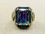 Men's Mystic Topaz Ring - TryAladdin