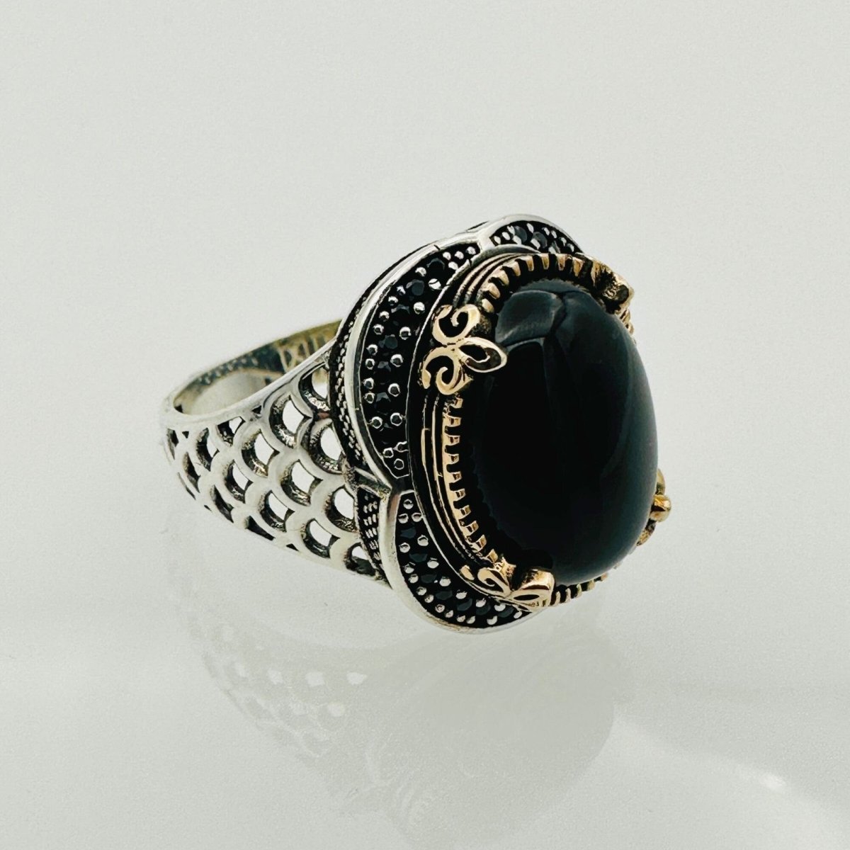 Men's Natural Black Onyx Ring - TryAladdin