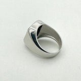 Men's Natural Black Onyx Silver Ring - TryAladdin