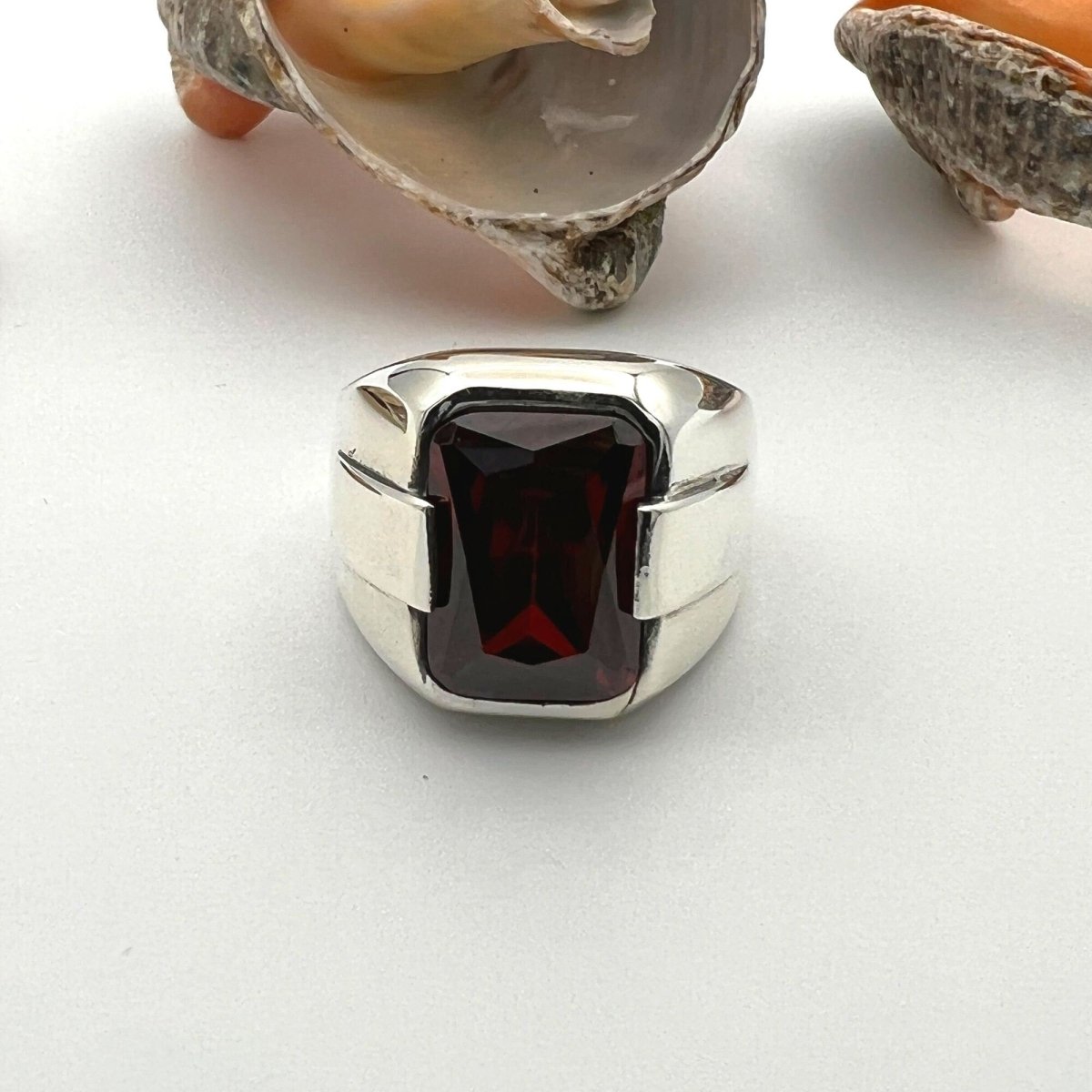 Men's Red Ruby Ring - TryAladdin