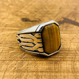 Men’s Tiger Eye Ottoman Ring - TryAladdin