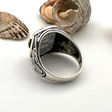 Men's Turquoise Stone Handmade Silver Ring - TryAladdin