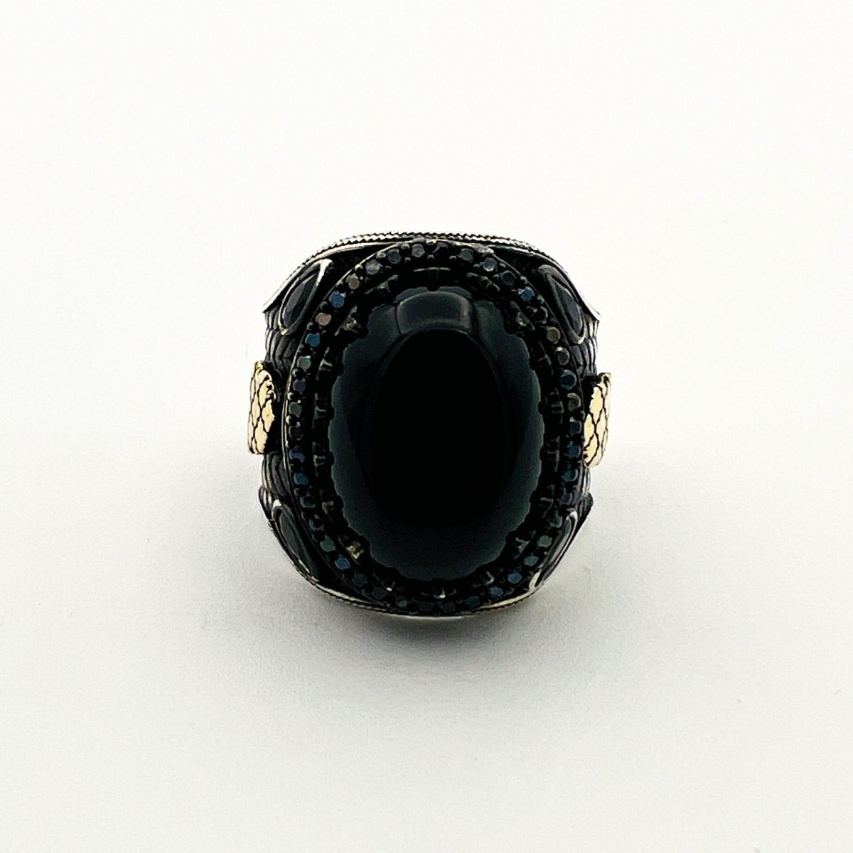 Men's Vintage Onyx Stone Ring - TryAladdin