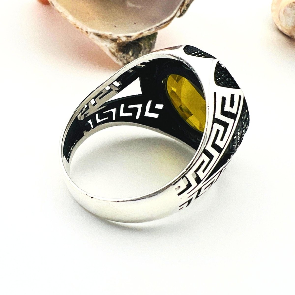 Men's Yellow Zircon Stone Ring - TryAladdin