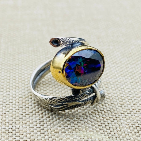 Mystic Topaz Statement Ring for Women - TryAladdin